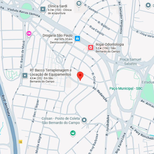 Mapa da localização